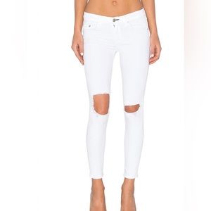 RB5 NEW RAG & BONE CAPRI WHITE JEANS